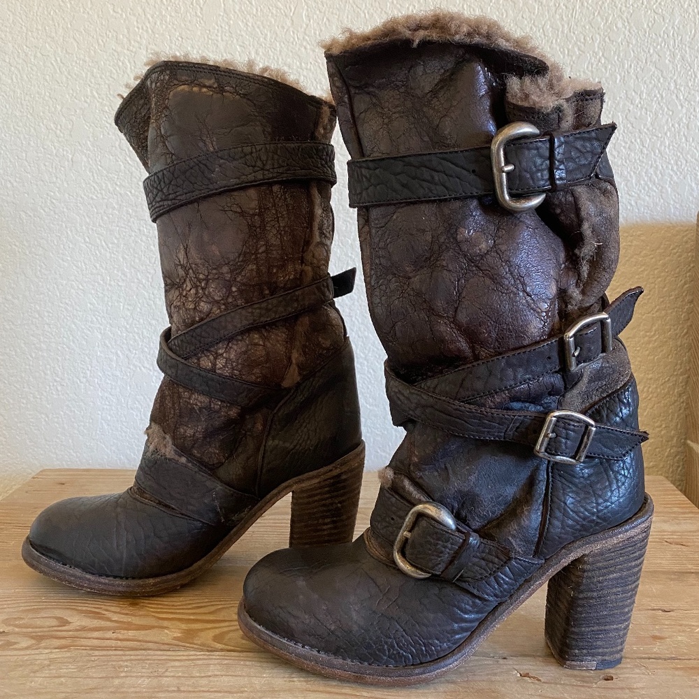 Nylo Shearling Black/Brown Boots